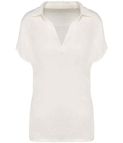 Spasso Ladies Linen Polo Shirt
