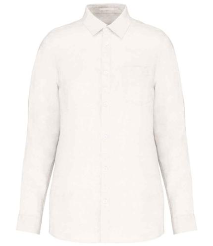 Spasso Ladies Long Sleeve Linen Shirt
