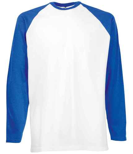 Fruit of the Loom Contrast Long Sleeve Baseball T-Shirt