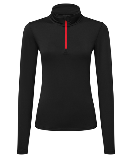 Womens TriDri Recycled Long Sleeve Brushed Back  Zip Top