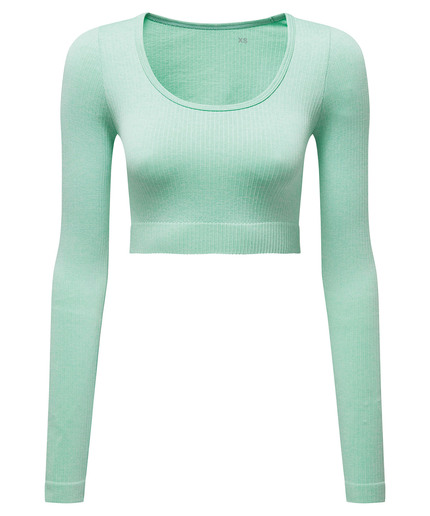 Womens TriDri Ribbed Seamless '3D Fit' Crop Top