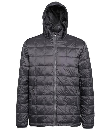 Box Quilt Hooded Jacket