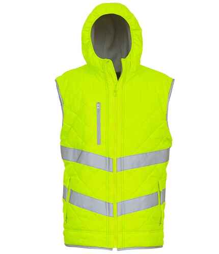 Yoko Hi-Vis Kensington Hooded Gilet